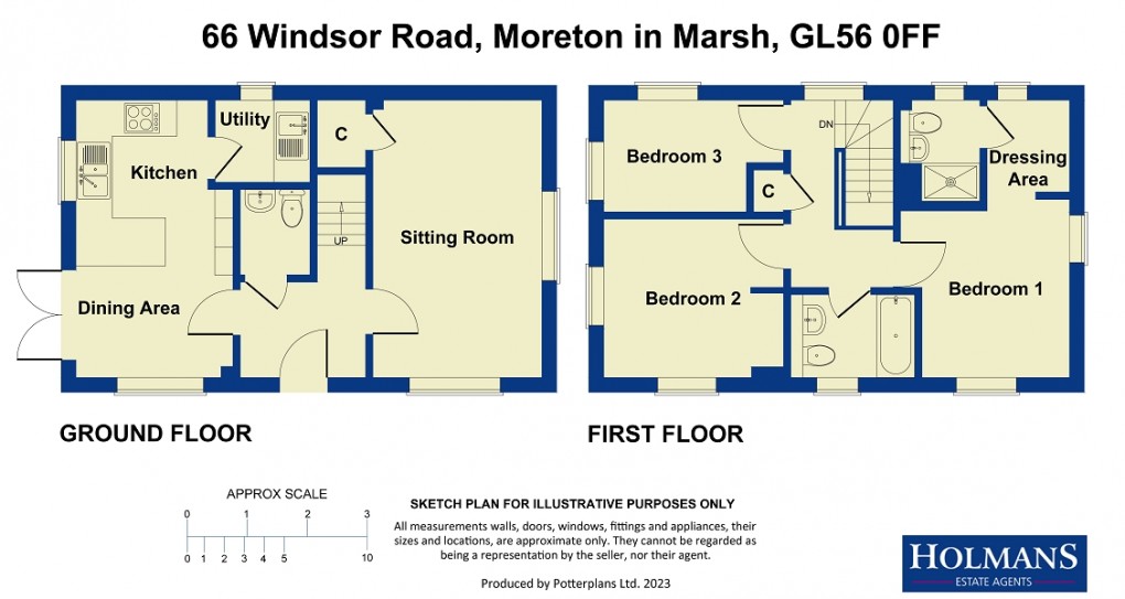 Floorplan for Windsor Road, Moreton-in-Marsh. GL56 0FF