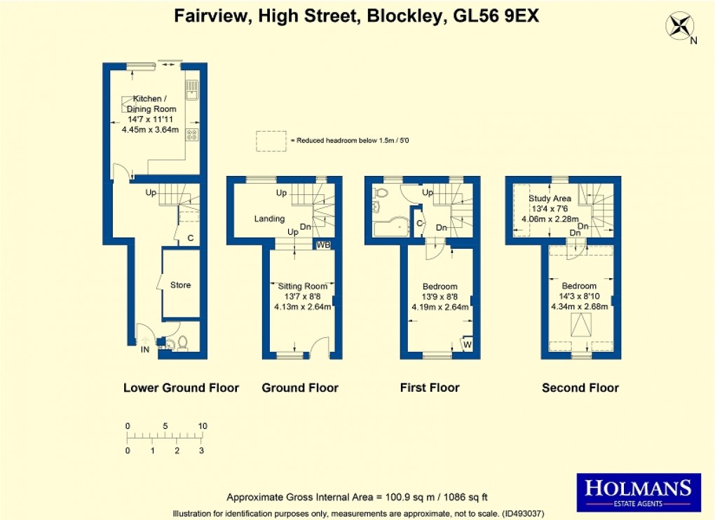 Floorplan for High Street, Blockley, Moreton-in-Marsh, Gloucestershire. GL56 9EX