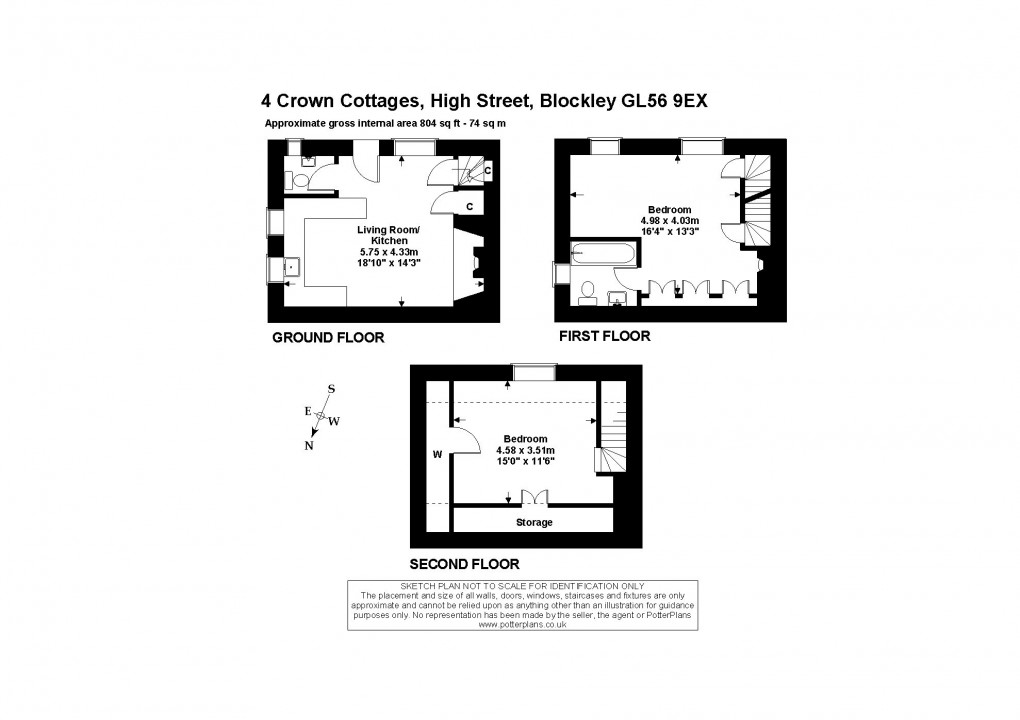 Floorplan for High Street, Blockley, Gloucestershire, GL56