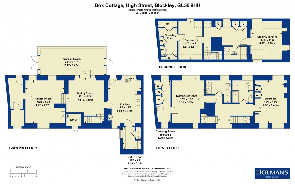 Floorplan for High Street, Blockley, Gloucestershire. GL56 9HH