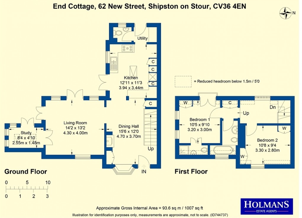 Floorplan for New Street, Shipston-on-Stour, Warwickshire. CV36 4EN