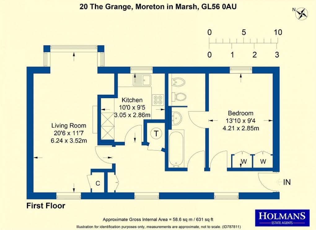 Floorplan for The Grange, Moreton-in-Marsh, Gloucestershire. GL56 0AU