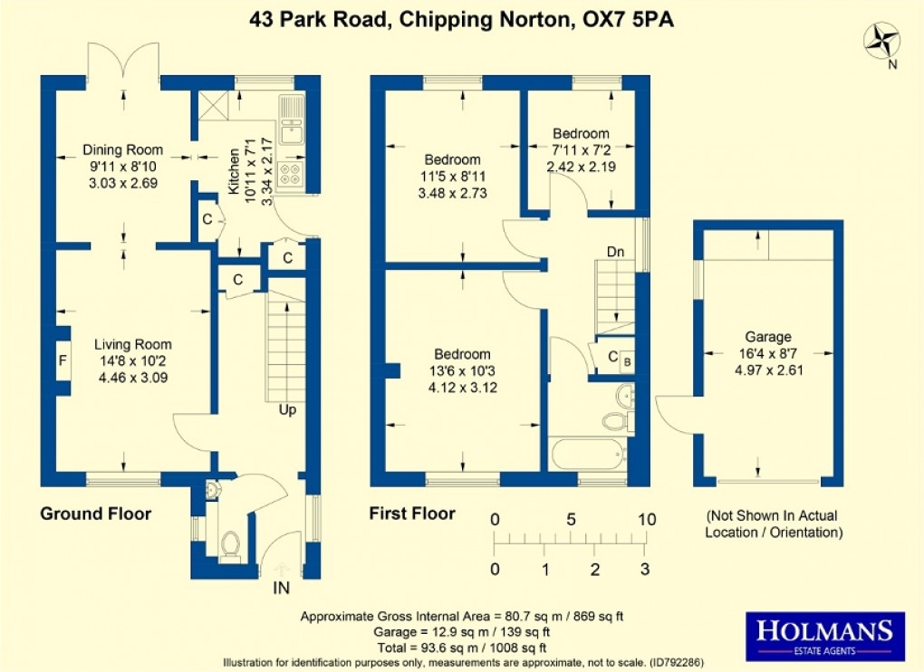 Floorplan for Park Road, Chipping Norton, Oxfordshire. OX7 5PA