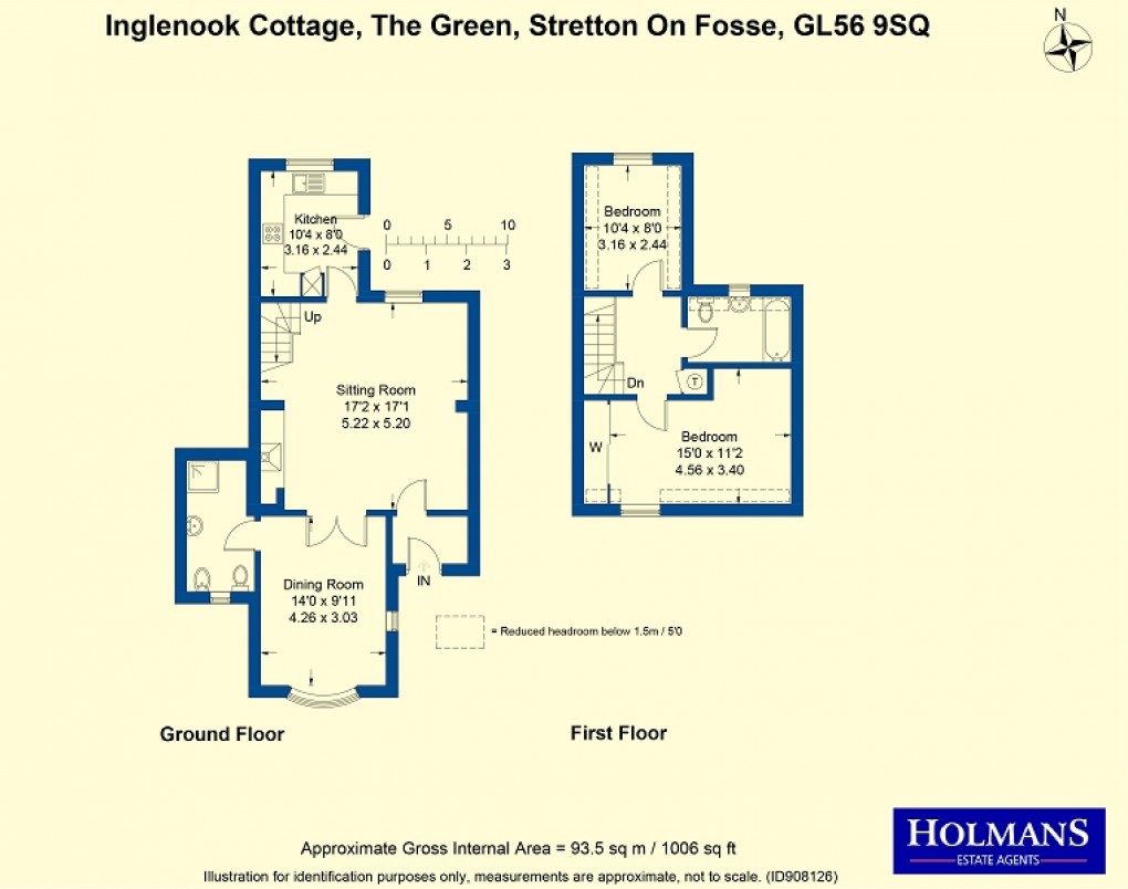 Floorplan for The Green, Stretton On Fosse, Moreton-in-Marsh, Gloucestershire. GL56 9SQ