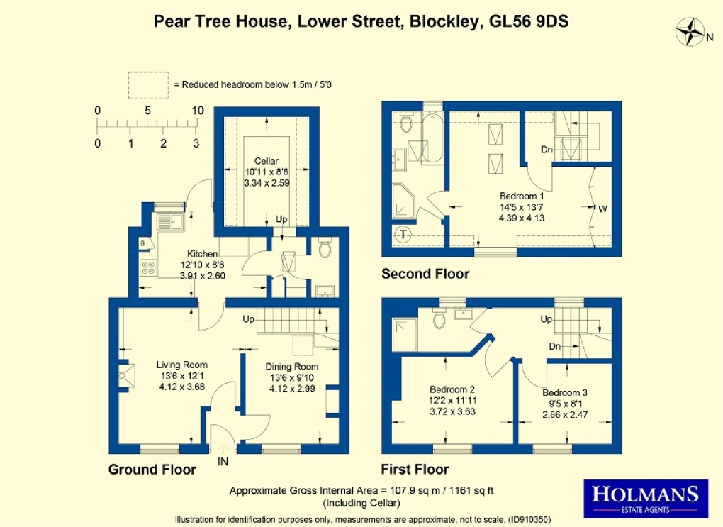 Floorplan for Lower Street, Blockley, Moreton-in-Marsh, Gloucestershire. GL56 9DS