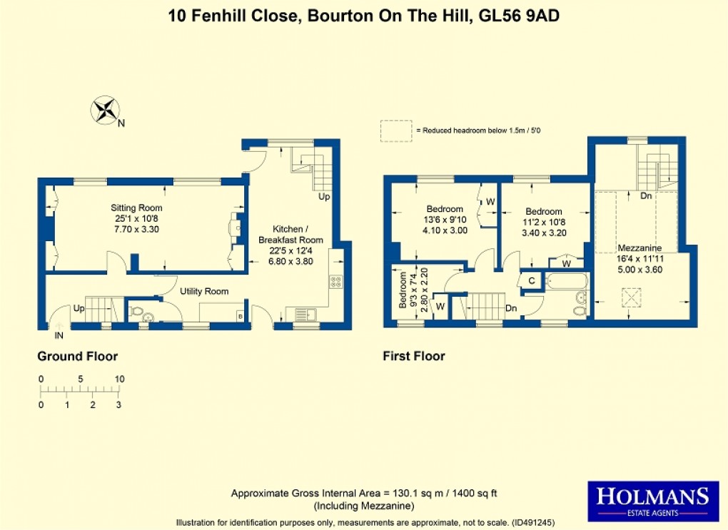 Floorplan for Fenhill Close, Bourton On The Hill, Moreton-in-Marsh, Gloucestershire. GL56 9AD