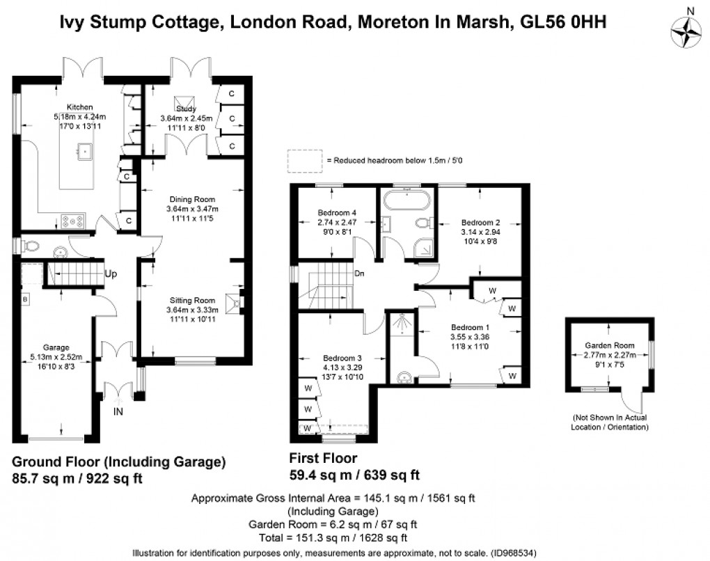 Floorplan for London Road, Moreton-in-Marsh, Gloucestershire. GL56 0HH
