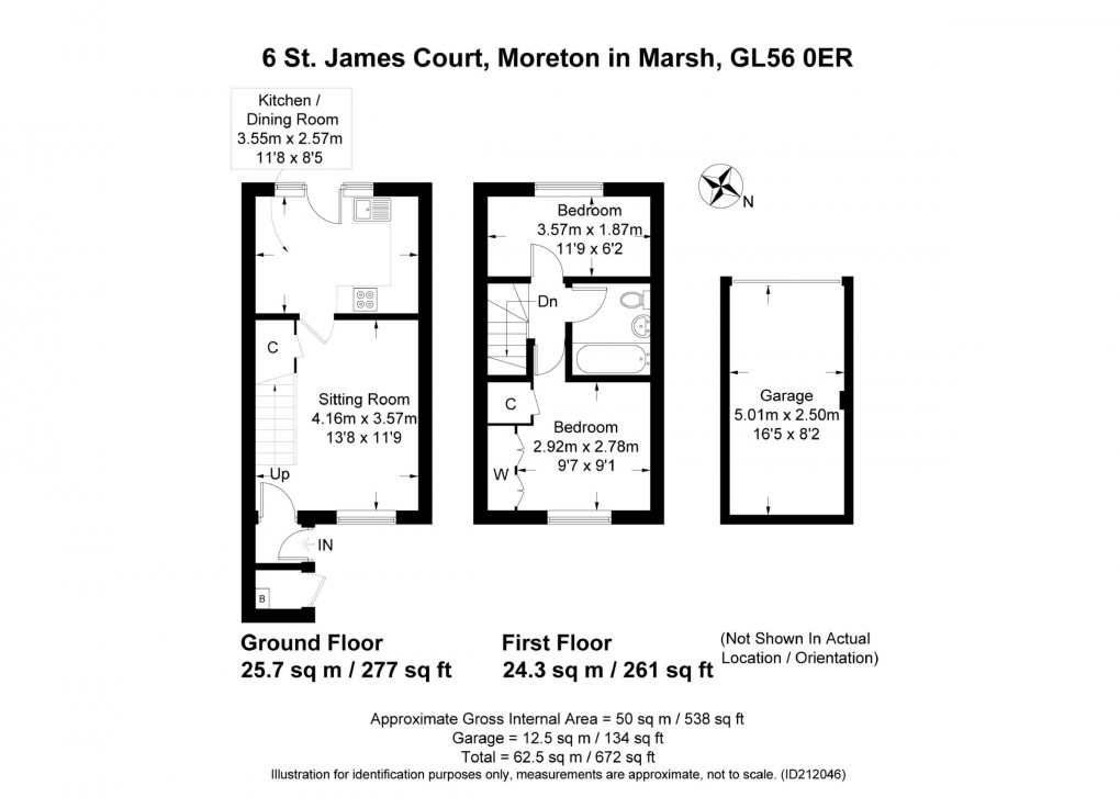 Floorplan for St. James Court, Moreton-in-Marsh, Gloucestershire. GL56 0ER