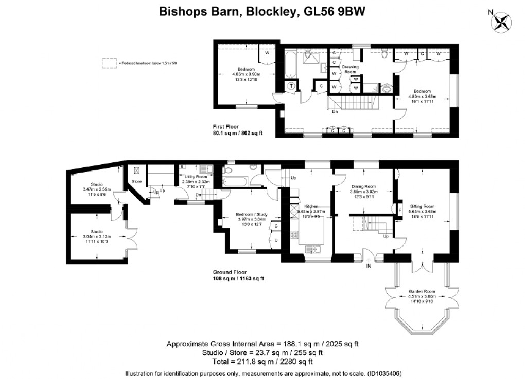Floorplan for Blockley, Moreton-in-Marsh, Gloucestershire. GL56 9BW
