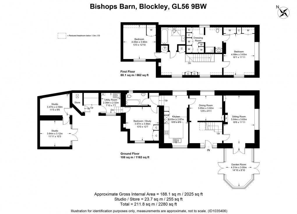 Floorplan for Blockley, Moreton-in-Marsh, Gloucestershire. GL56 9BW