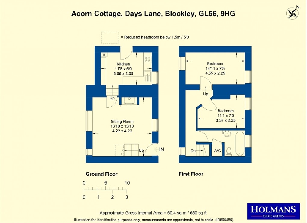 Floorplan for Days Lane, Blockley, Moreton-in-Marsh, Gloucestershire. GL56 9HG