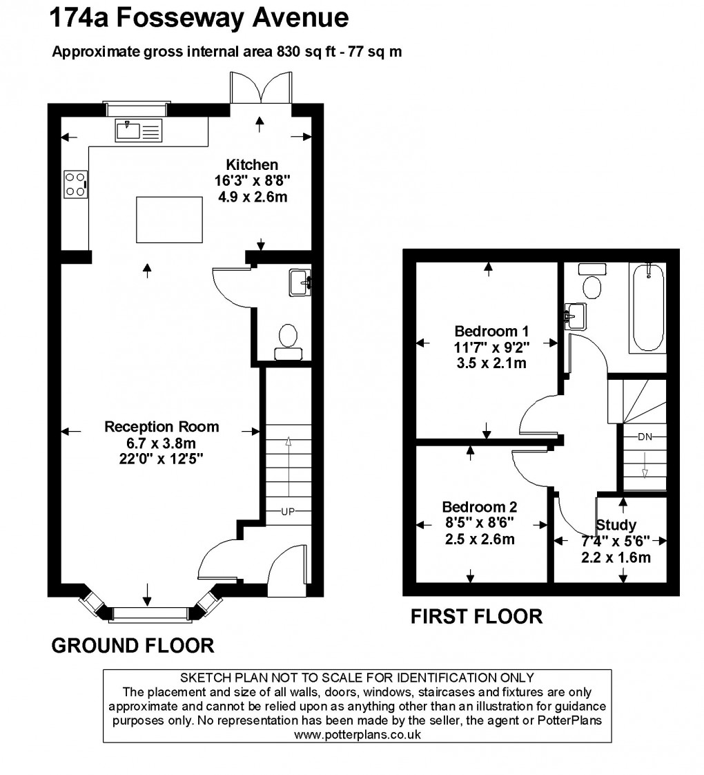 Floorplan for Fosseway Avenue, Moreton-in-Marsh, Gloucestershire. GL56 0EH