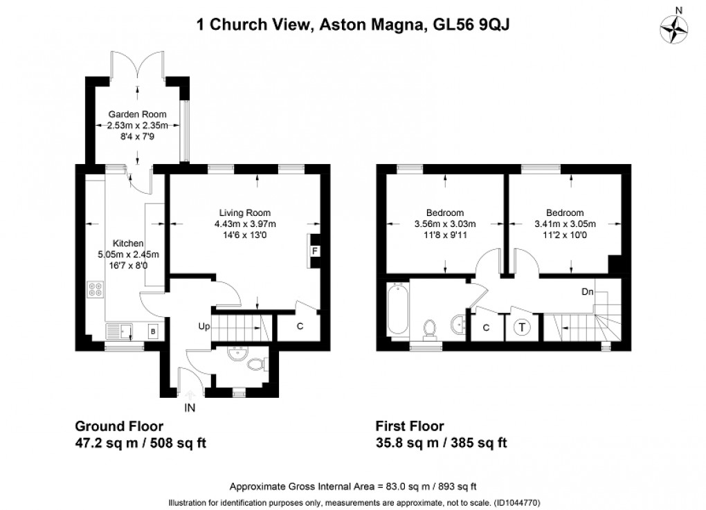 Floorplan for Church View, Aston Magna, Moreton-in-Marsh, Gloucestershire. GL56 9QJ
