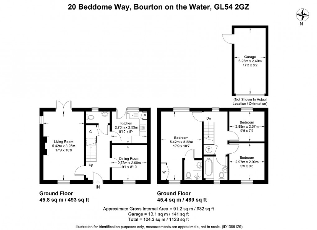 Floorplan for Beddome Way, Bourton-on-the-Water, Cheltenham, Gloucestershire. GL54 2GZ