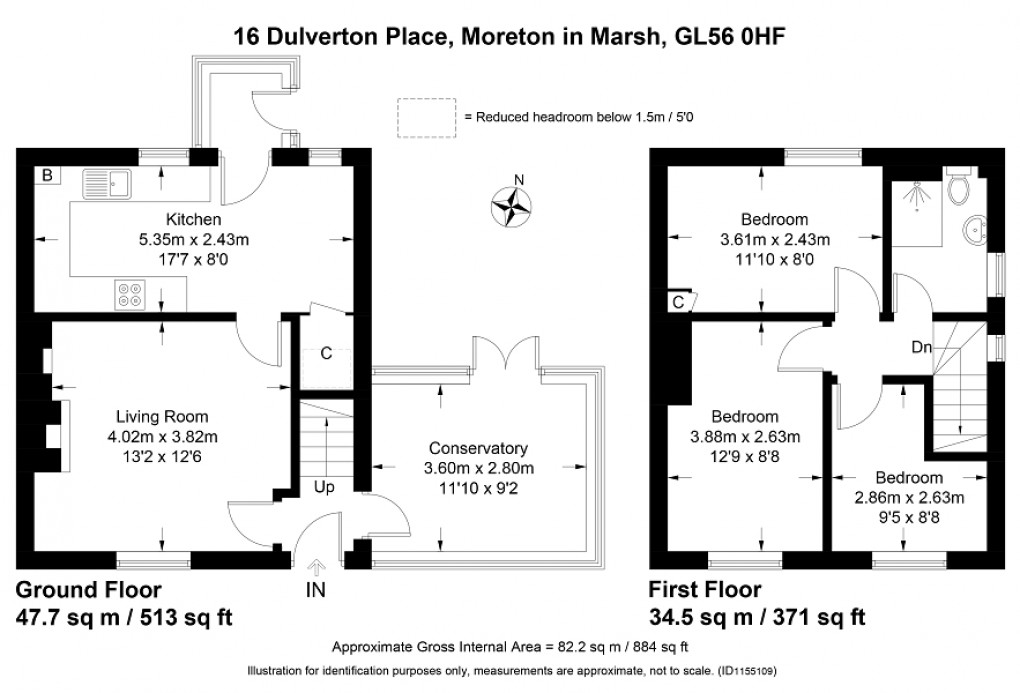 Floorplan for Dulverton Place, Moreton-in-Marsh, Gloucestershire. GL56 0HF