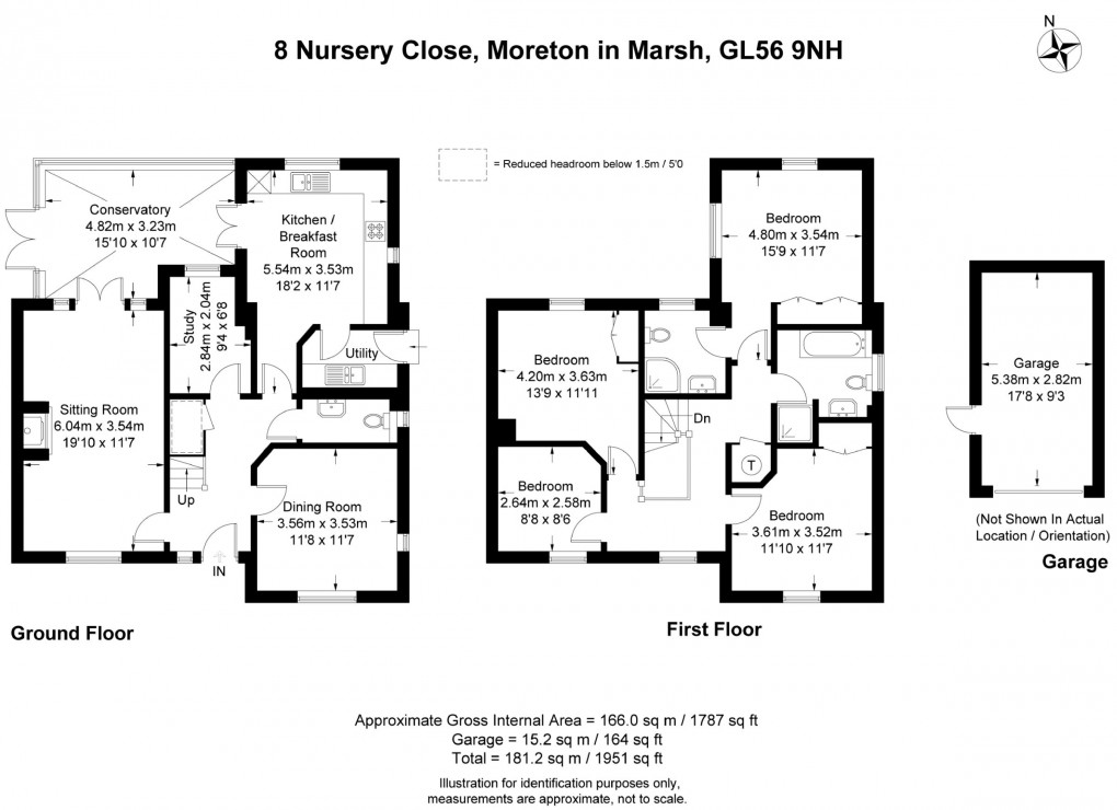 Floorplan for Nursery Close, Moreton-in-Marsh, Gloucestershire. GL56 9NH