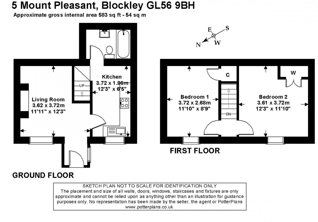 Floorplan for 5 Mount Pleasant, Blockley, Gloucestershire, GL56