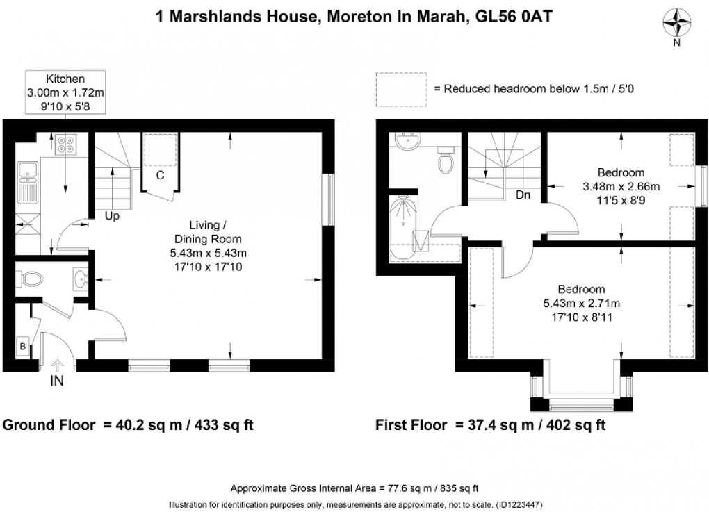 Floorplan for High Street, Moreton-in-Marsh, Gloucestershire. GL56 0AT