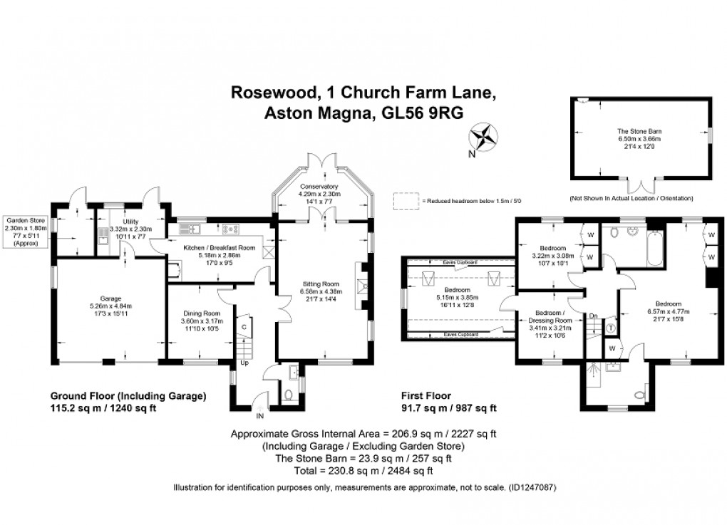 Floorplan for 1 Church Farm Lane, Aston Magna, Moreton-in-Marsh, Gloucestershire. GL56 9RG