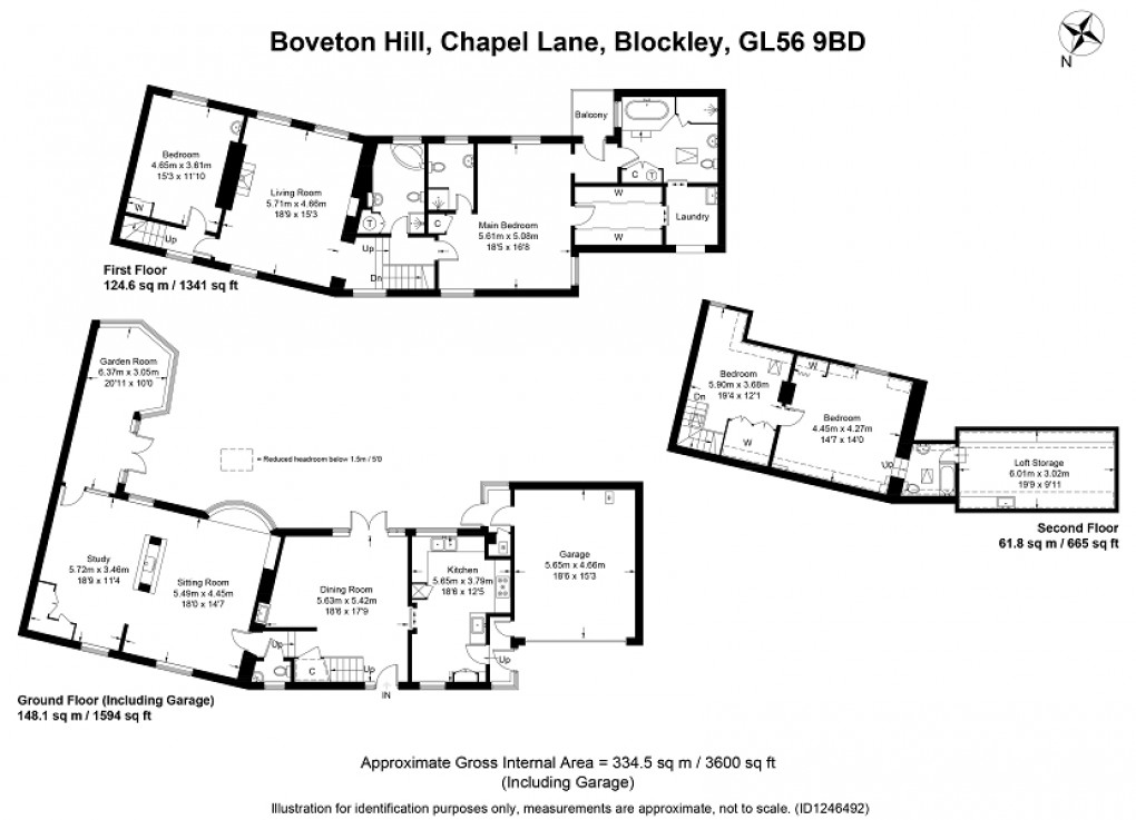 Floorplan for Chapel Lane, Blockley, Moreton-in-Marsh, Gloucestershire. GL56 9BD