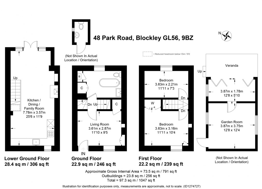 Floorplan for Park Road, Blockley, Moreton-in-Marsh, Gloucestershire. GL56 9BZ