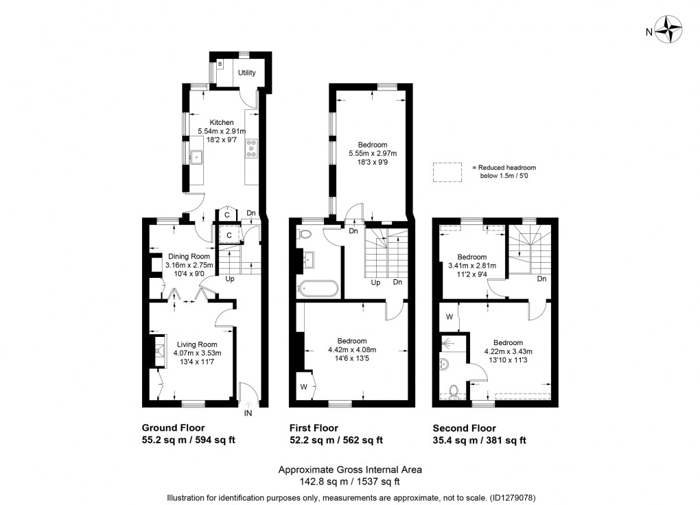 Floorplan for Hospital Road, Moreton-in-Marsh, Gloucestershire. GL56 0BL