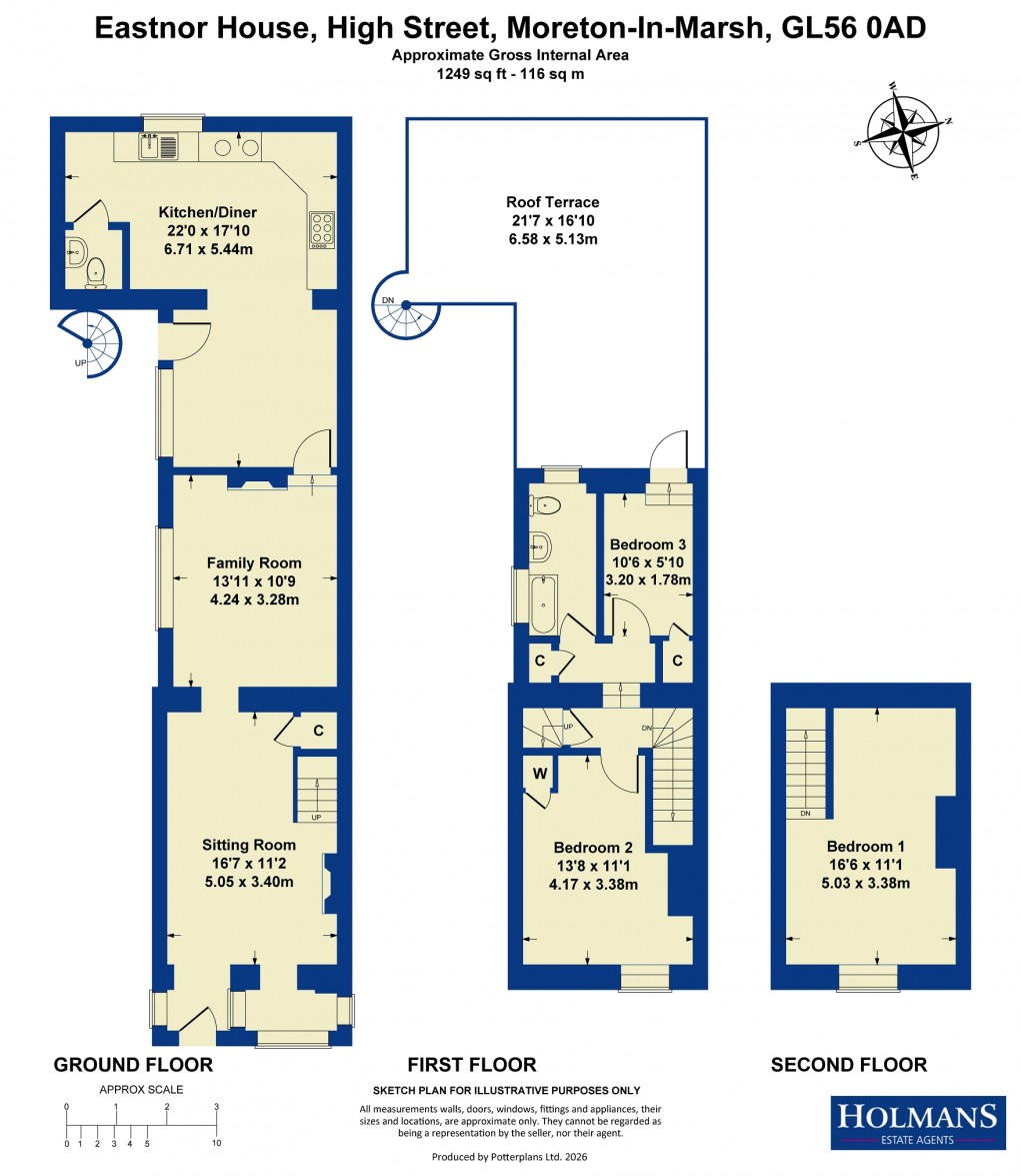 Floorplan for High Street, Moreton-in-Marsh, Gloucestershire. GL56 0AD