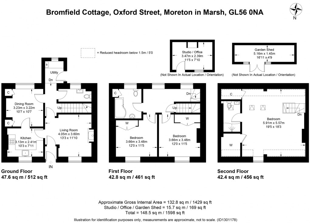 Floorplan for Oxford Street, Moreton-in-Marsh, Gloucestershire. GL56 0LA