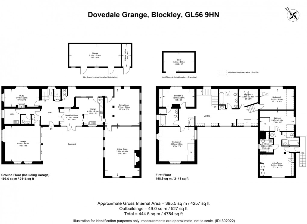 Floorplan for Dovedale, Blockley, Moreton-in-Marsh, Gloucestershire. GL56 9HN