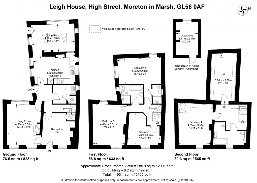 Floorplan for High Street, Moreton-in-Marsh, Gloucestershire. GL56 0AF