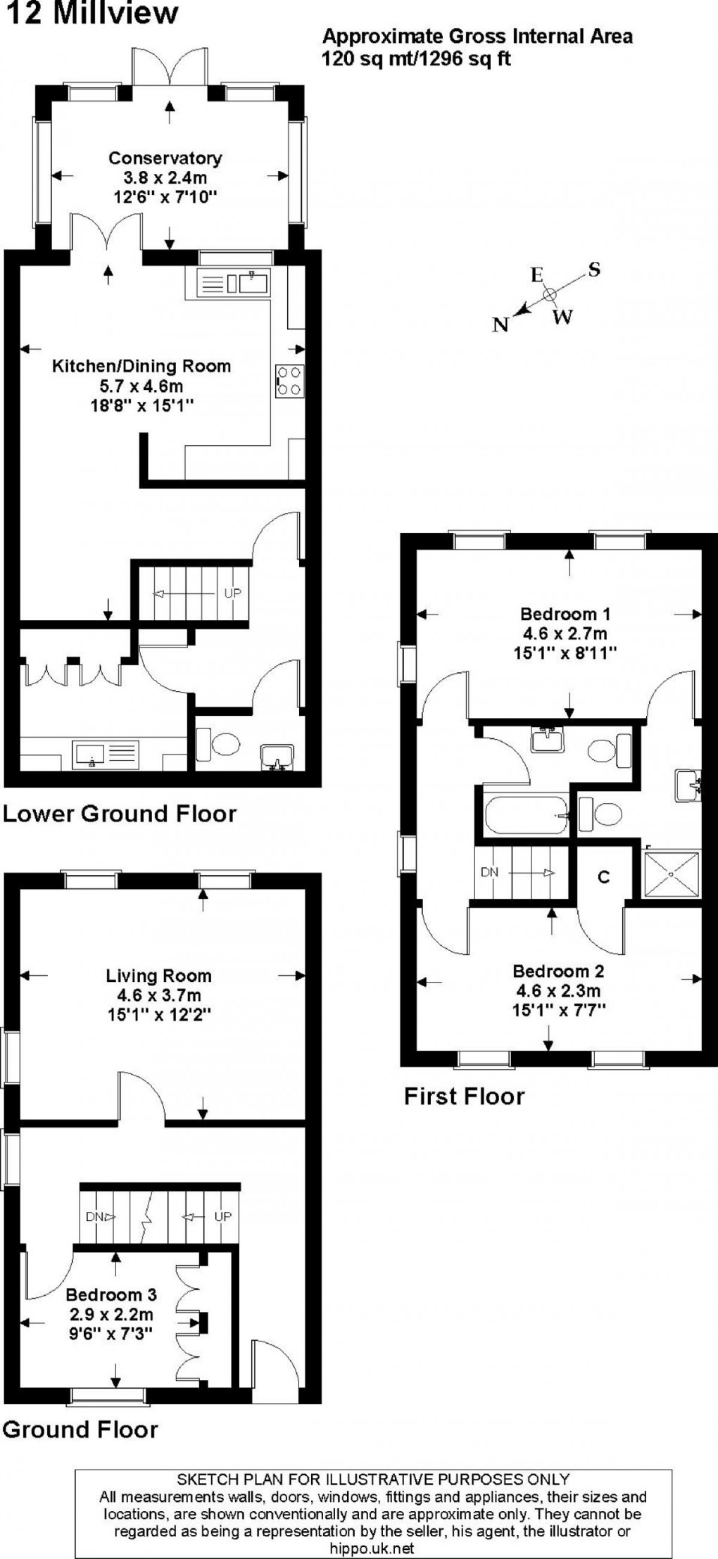 Floorplan for Mill View, Blockley, Gloucestershire, GL56
