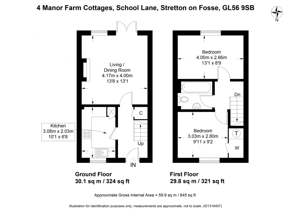 Floorplan for Manor Farm Cottages, Stretton On Fosse, Moreton-in-Marsh, Gloucestershire. GL56 9SB