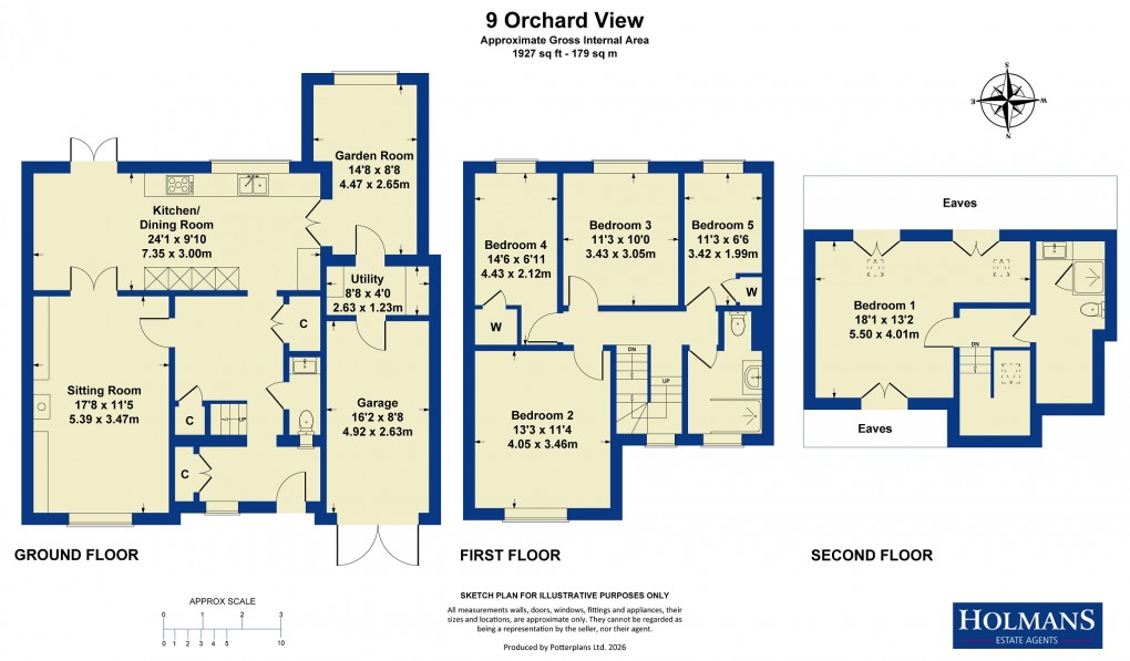 Floorplan for Orchard View, Draycott, Moreton-in-Marsh, Gloucestershire. GL56 9LW